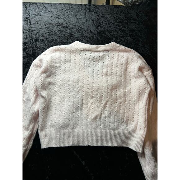 Love Knits Pale Pink Strawberry Cardigan XS Cottagecore Kawaii - Picture 5 of 6